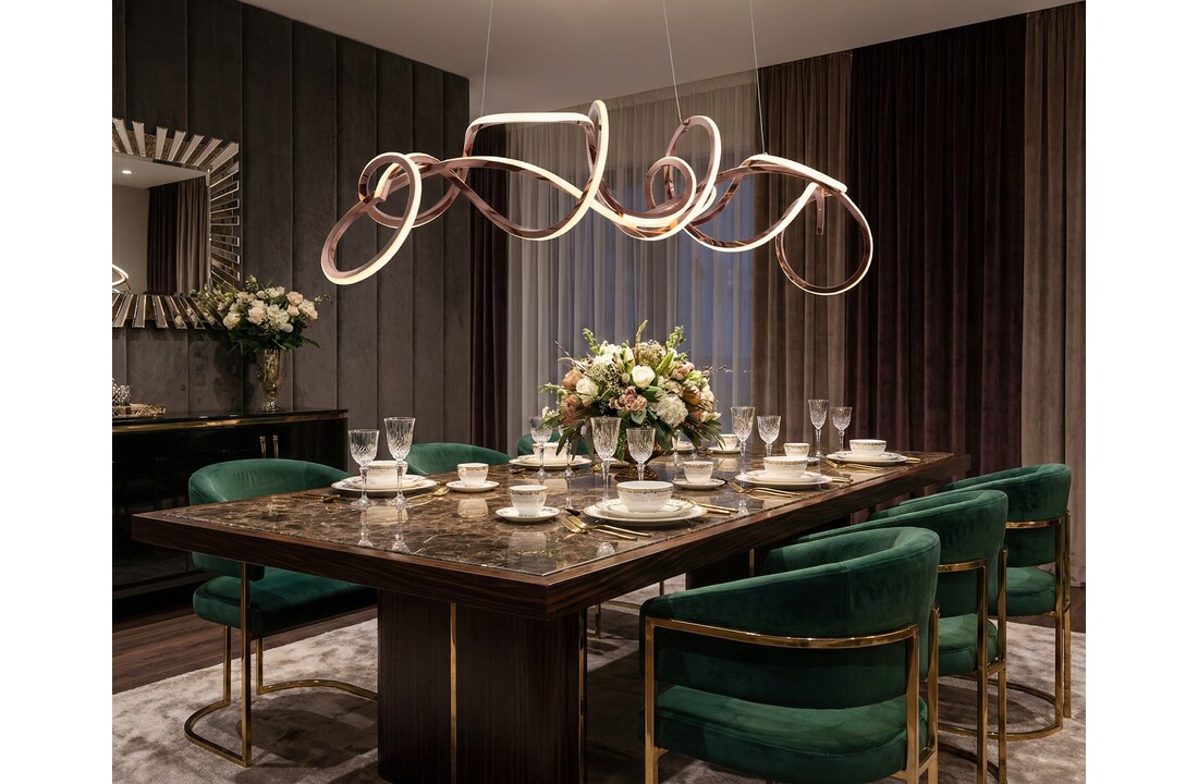 Design hanglamp Twist - Rosé incl. Led - L130 cm