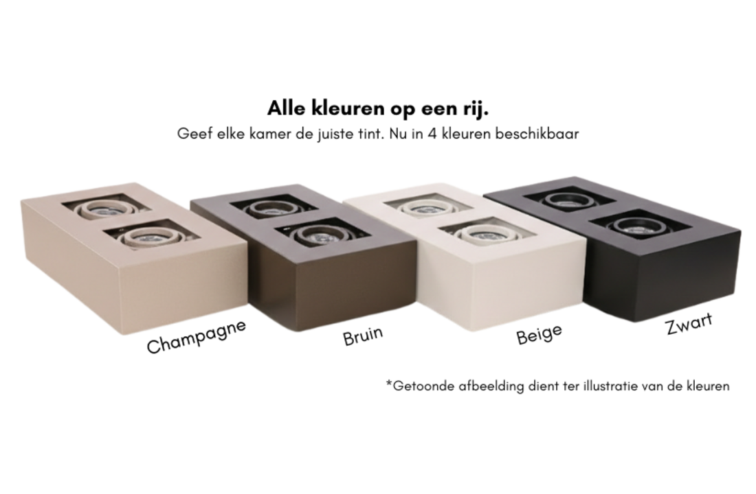 Moderne Plafondspot Quadrado - dimbaar 4x5W | Zwart