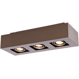 Moderne Plafondspot Quadrado - dimbaar 3x5W | Bruin