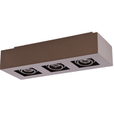 Moderne Plafondspot Quadrado - dimbaar 3x5W | Bruin