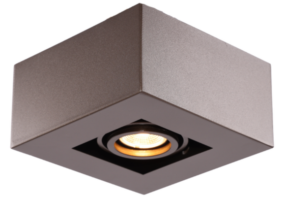 Moderne Plafondspot Quadrado - dimbaar 1x5W | Bruin