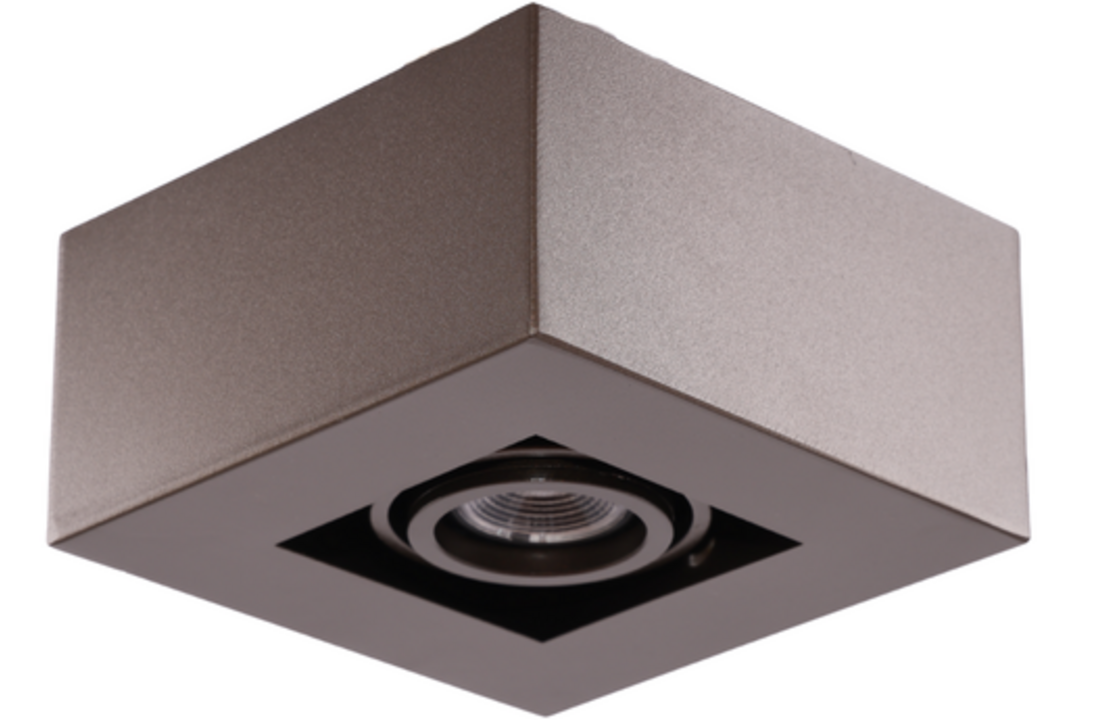 Moderne Plafondspot Quadrado - dimbaar 1x5W | Bruin