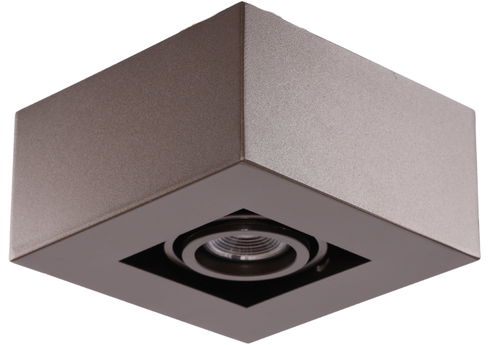 Moderne Plafondspot Quadrado - dimbaar 1x5W | Bruin