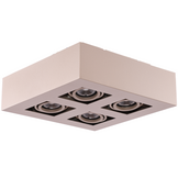 Moderne Plafondspot Quadrado - dimbaar 4x5W | Champagne