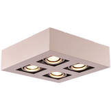 Moderne Plafondspot Quadrado - dimbaar 4x5W | Champagne