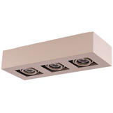 Moderne Plafondspot Quadrado - dimbaar 3x5W | Champagne