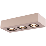 Moderne Plafondspot Quadrado - dimbaar 3x5W | Champagne