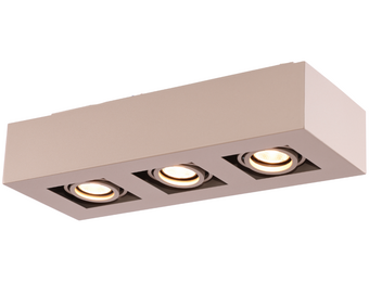 Moderne Plafondspot Quadrado - dimbaar 3x5W | Champagne