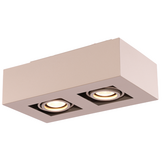 Moderne Plafondspot Quadrado - dimbaar 2x5W | Champagne