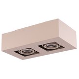 Moderne Plafondspot Quadrado - dimbaar 2x5W | Champagne