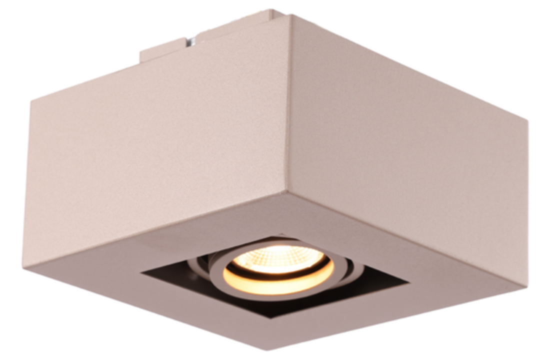 Moderne Plafondspot Quadrado - dimbaar 1x5W | Champagne