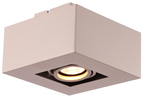 Moderne Plafondspot Quadrado - dimbaar 1x5W | Champagne