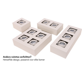 Moderne Plafondspot Quadrado - dimbaar 4x5W | Beige