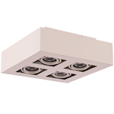 Moderne Plafondspot Quadrado - dimbaar 4x5W | Beige