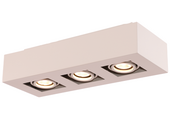 Moderne Plafondspot Quadrado - dimbaar 3x5W | Beige