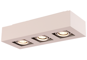 Moderne Plafondspot Quadrado - dimbaar 3x5W | Beige