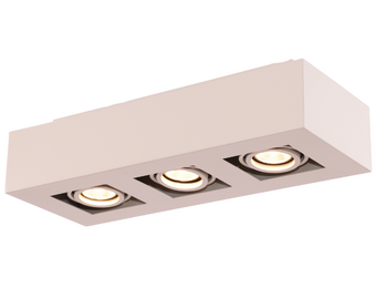 Moderne Plafondspot Quadrado - dimbaar 3x5W | Beige