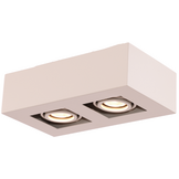 Moderne Plafondspot Quadrado - dimbaar 2x5W | Beige