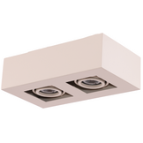 Moderne Plafondspot Quadrado - dimbaar 2x5W | Beige