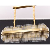 Hanglamp Amira Transparant/Goud | L100xB32xH32 cm