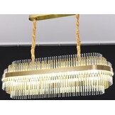 Hanglamp Amira Transparant/Goud | L100xB32xH32 cm