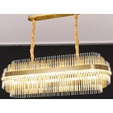 Hanglamp Amira Transparant/Goud | L100xB32xH32 cm