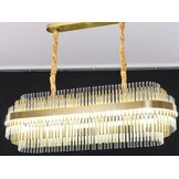 Hanglamp Amira Transparant/Goud | L100xB32xH32 cm