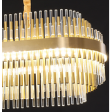 Hanglamp Amira Transparant/Goud | L100xB32xH32 cm