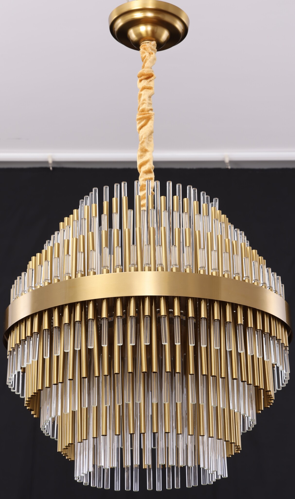 Hanglamp Amira Transparant/Goud | Doorsnede 50 cm