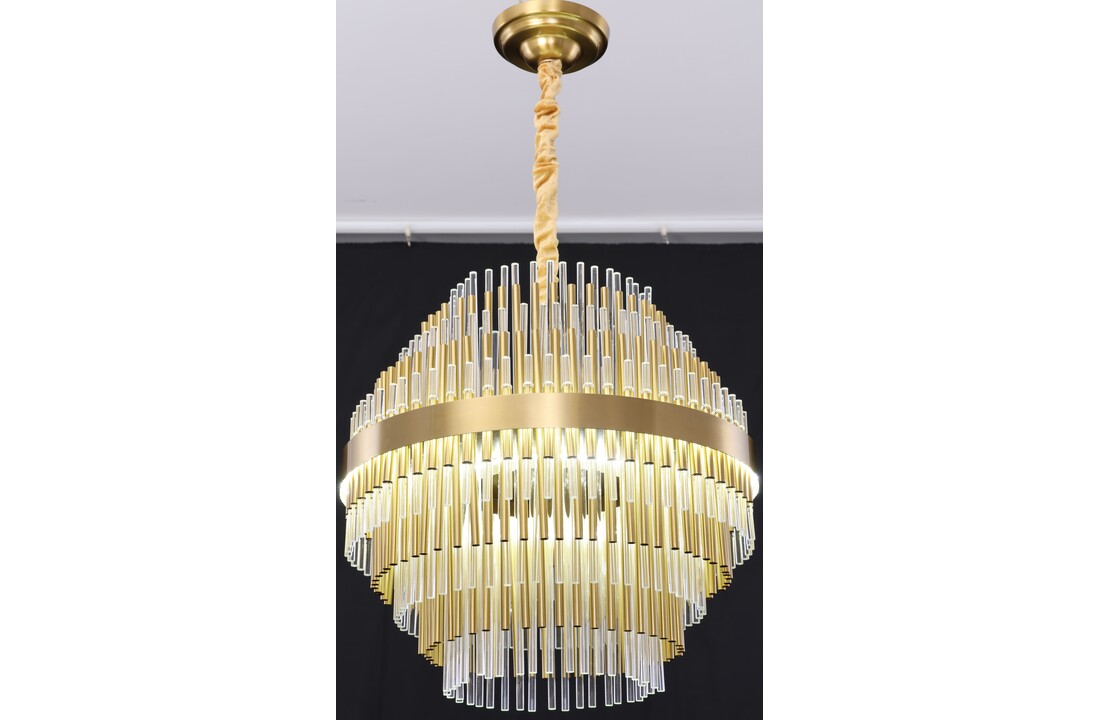 Hanglamp Amira Transparant/Goud | Doorsnede 50 cm