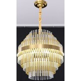 Hanglamp Amira Transparant/Goud | Doorsnede 50 cm