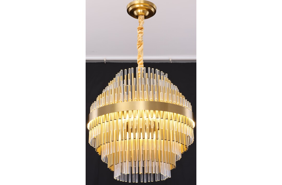 Hanglamp Amira Transparant/Goud | Doorsnede 50 cm