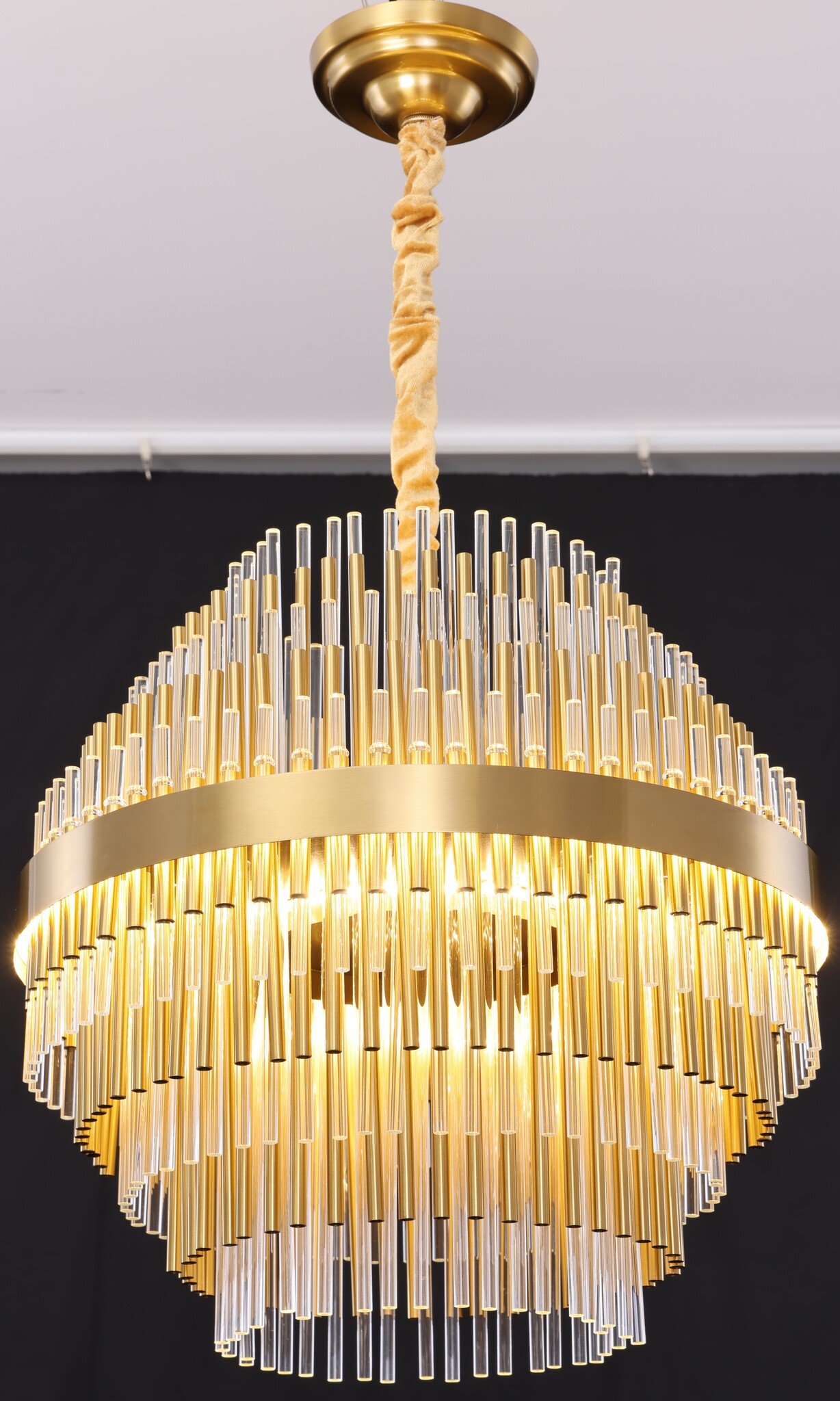 Hanglamp Amira Transparant/Goud | Doorsnede 50 cm