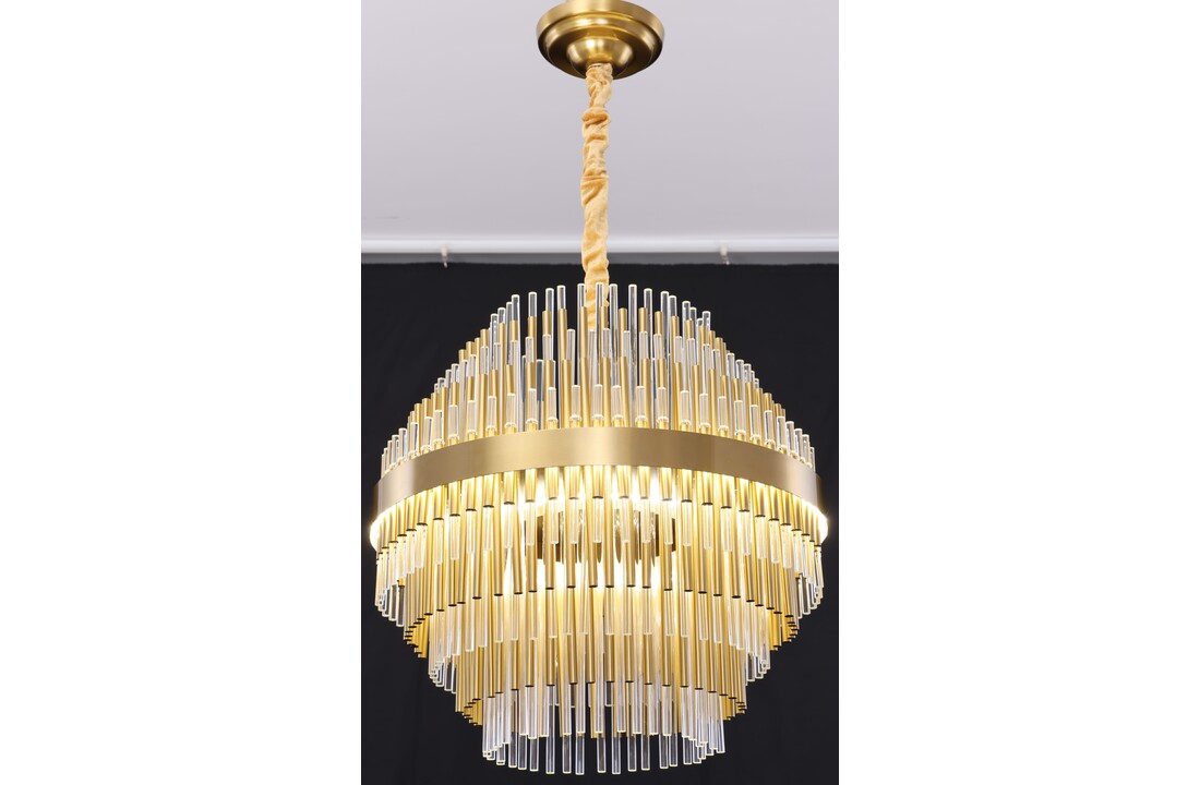 Hanglamp Amira Transparant/Goud | Doorsnede 50 cm