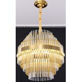 Hanglamp Amira Transparant/Goud | Doorsnede 50 cm