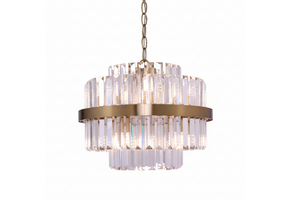 Hanglamp Amira Transparant/Goud | Ø 40 cm