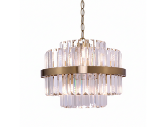 Hanglamp Amira Transparant/Goud | Ø 40 cm