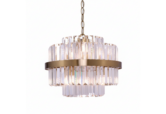 Hanglamp Amira Transparant/Goud | Ø 40 cm