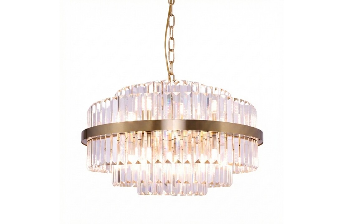 Hanglamp Amira Transparant/Goud | Ø 60 cm