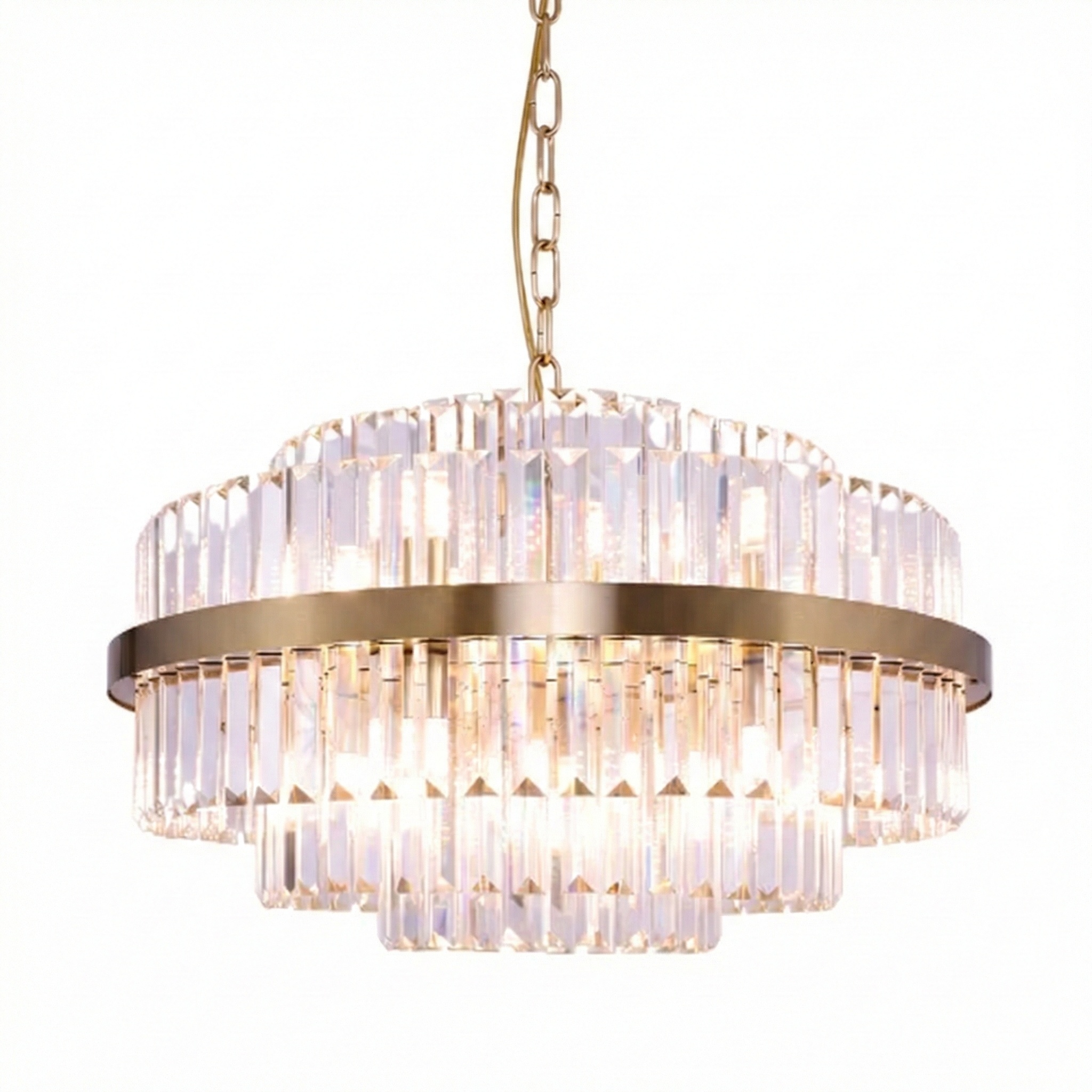 Hanglamp Amira Transparant/Goud | Ø 60 cm