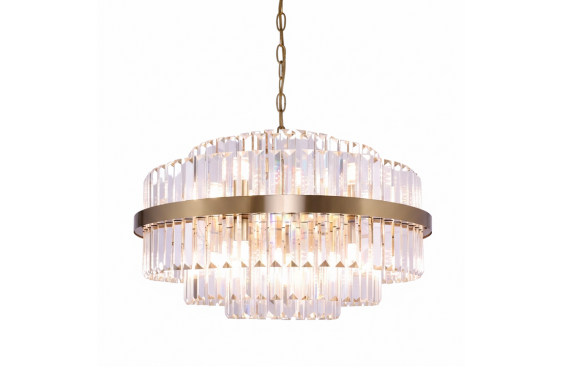 Hanglamp Amira Transparant/Goud | Ø 50 cm