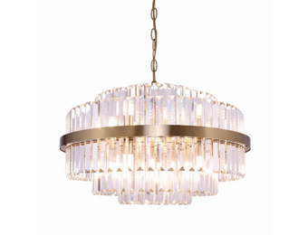 Hanglamp Amira Transparant/Goud | Ø 50 cm