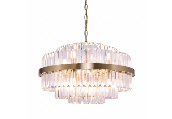 Hanglamp Amira Transparant/Goud | Ø 50 cm