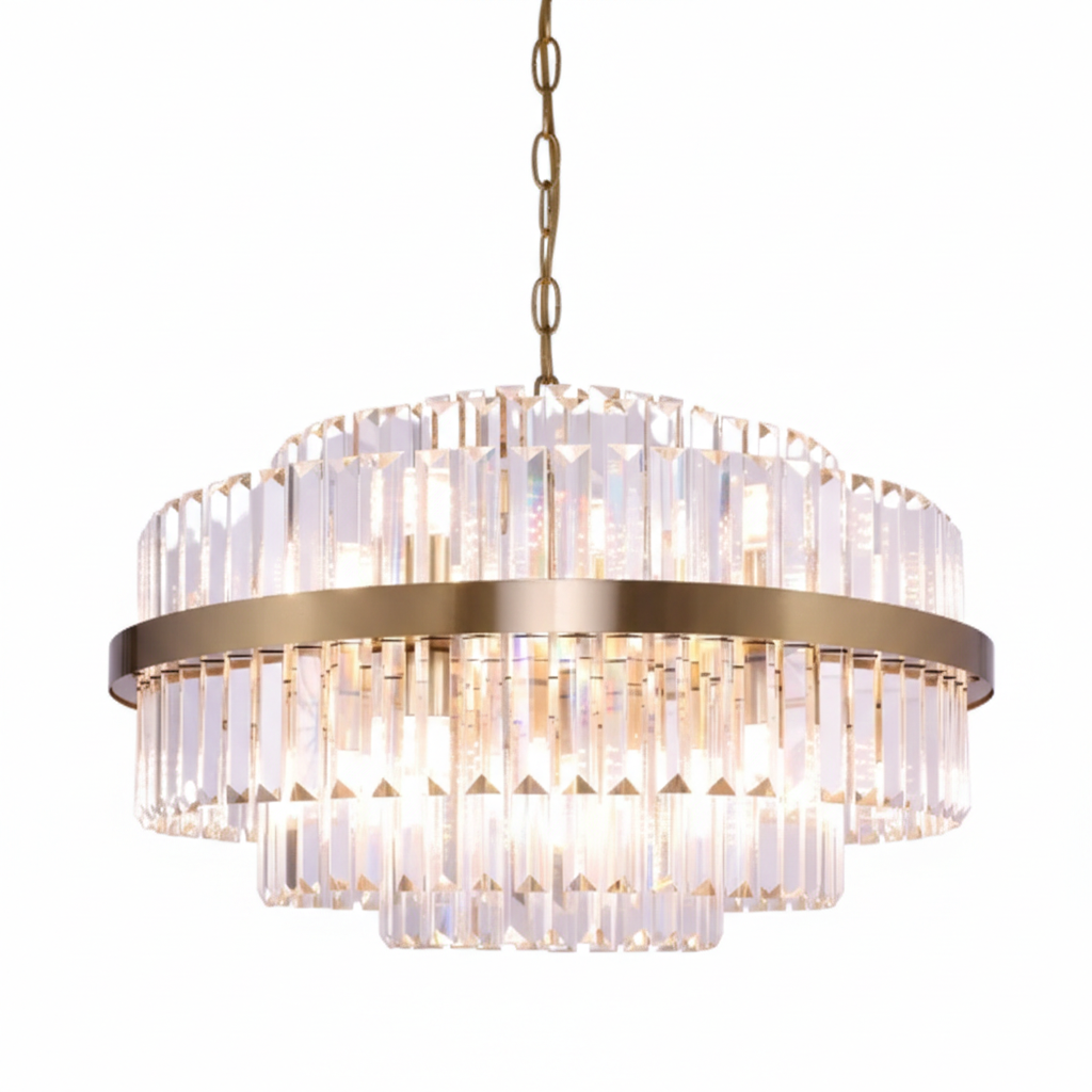 Hanglamp Amira Transparant/Goud | Ø 50 cm