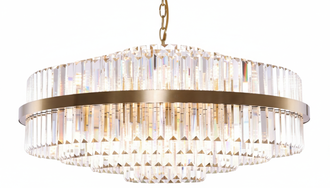 Hanglamp Amira Transparant/Goud | Ø 80 cm