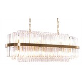 Hanglamp Amira Transparant/Goud | L100xB35xH30 cm