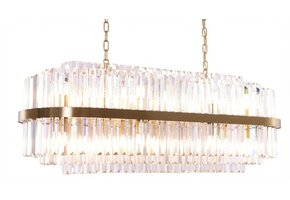 Hanglamp Amira Transparant/Goud | L100 cm