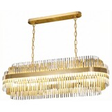 Hanglamp Amira Transparant/Goud | L100xB32xH32 cm