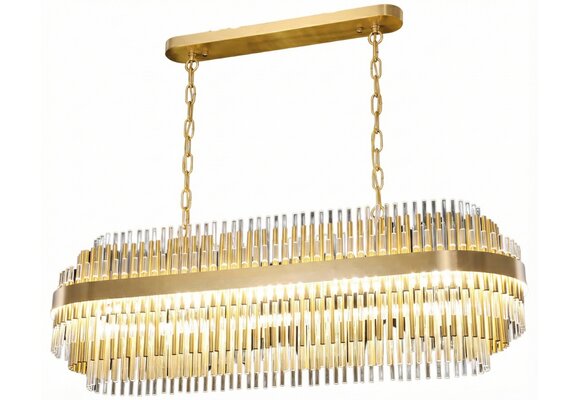 Hanglamp Matilla Transparant/Goud | L100 cm