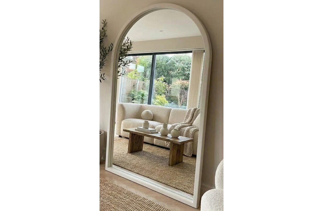 Boogspiegel Ivory Arched  110 x 190 cm - Extra Large - Brede Rand